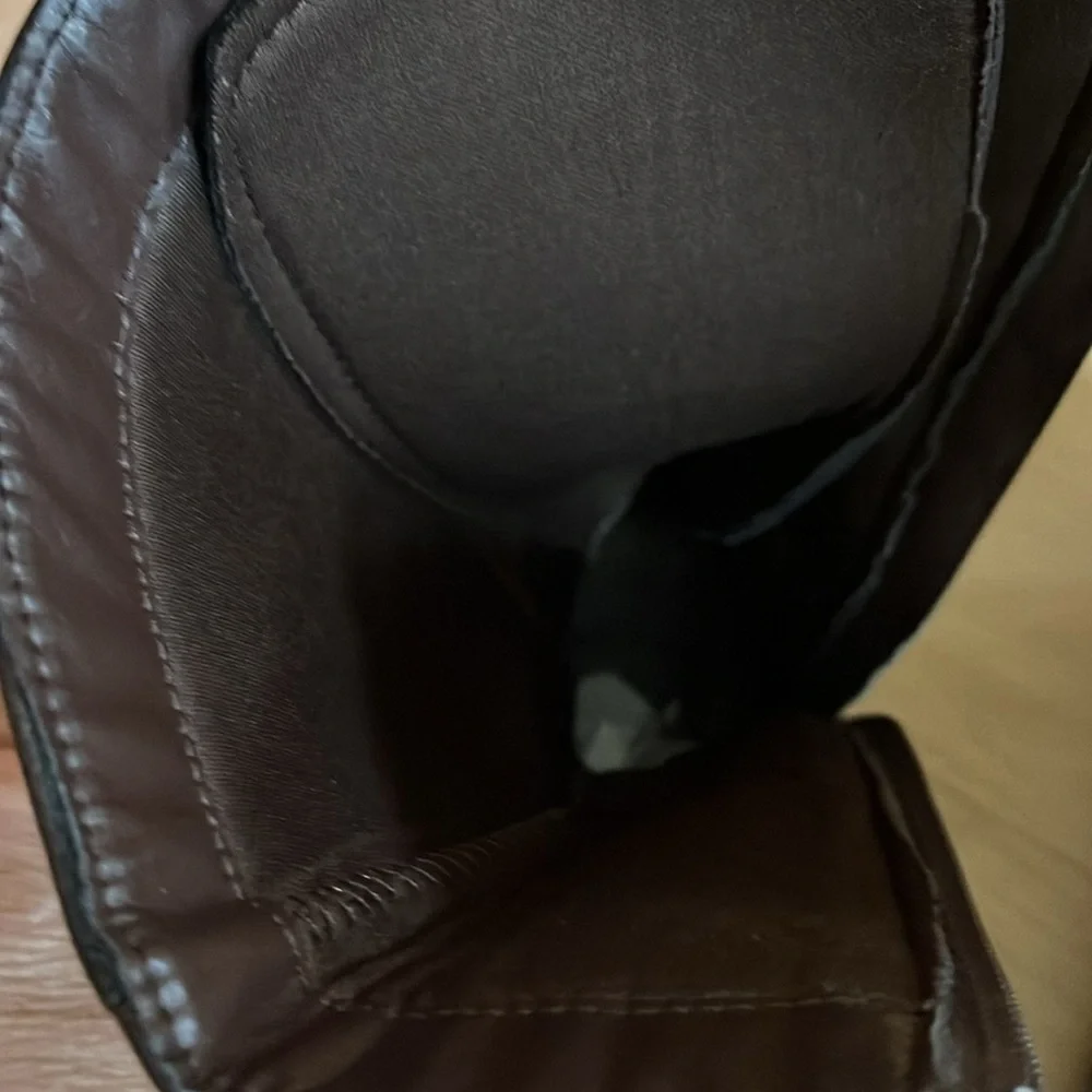 GIRLS BROWN WESTERN STYLE BOOTS SIZE 12 KNEE LEGNTH